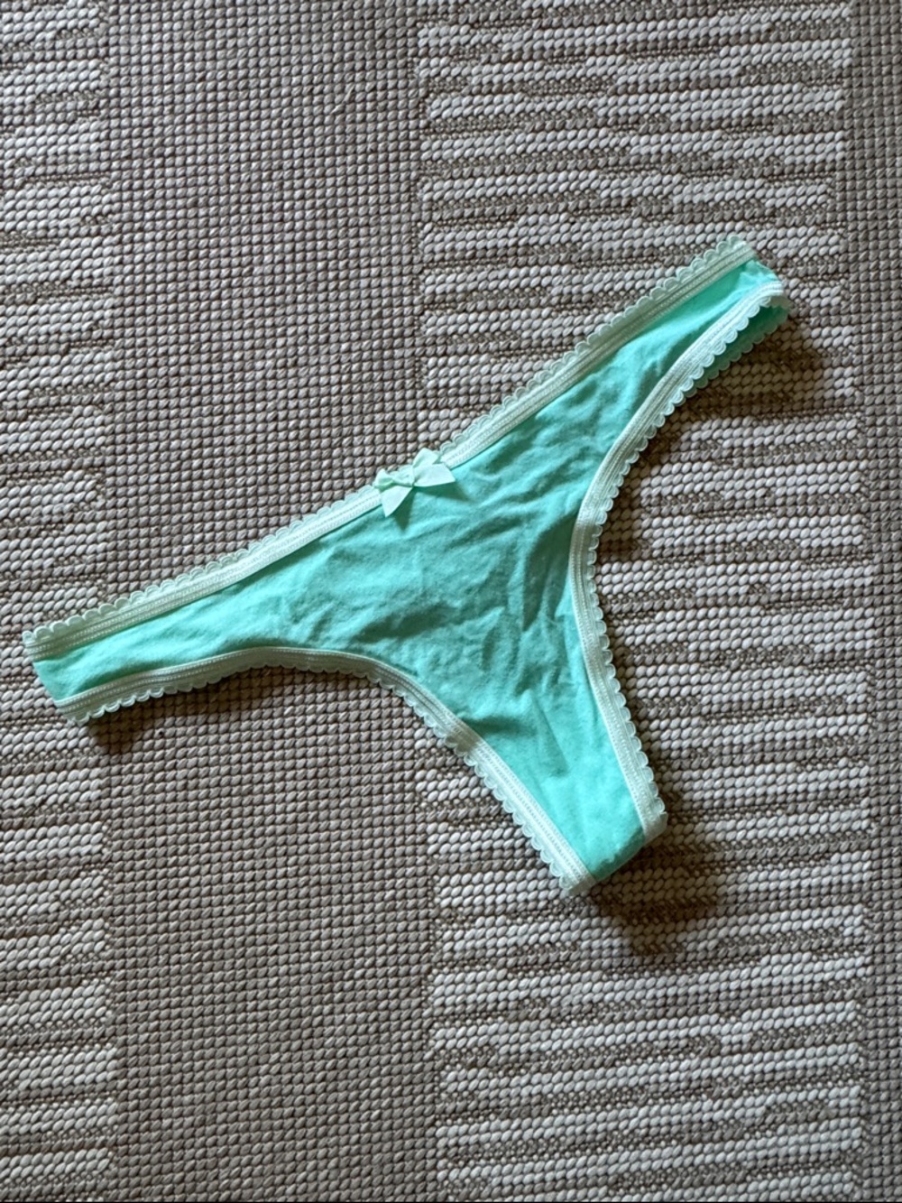 Victoria's Secret Mint Green Thong Panties NWT
